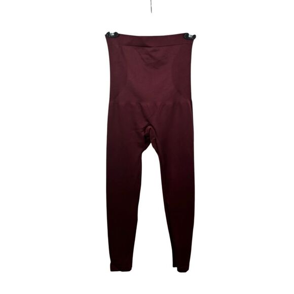Ladies Shapermint High-Waisted Burgundy Shape wear Leggings‎ Size Medium - Picture 5 of 11